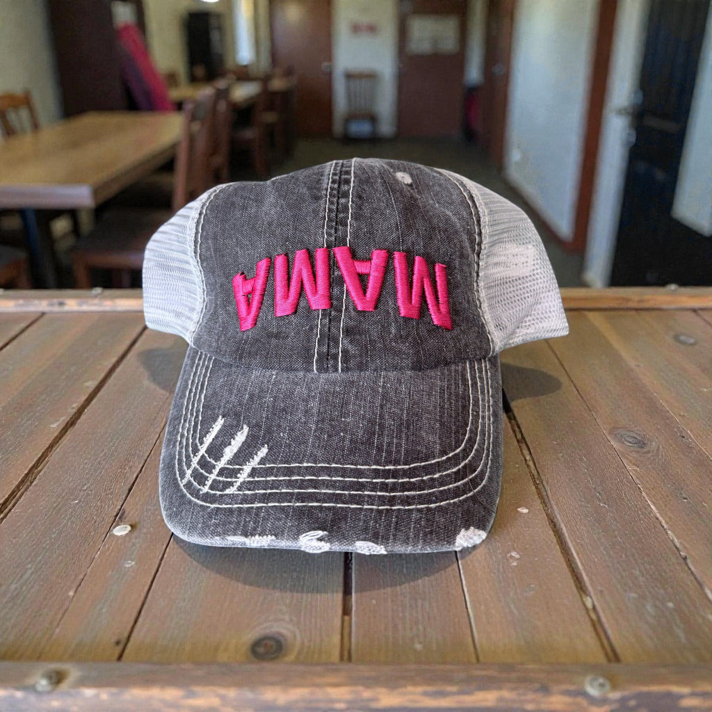 MAMA – Distressed Trucker Hat