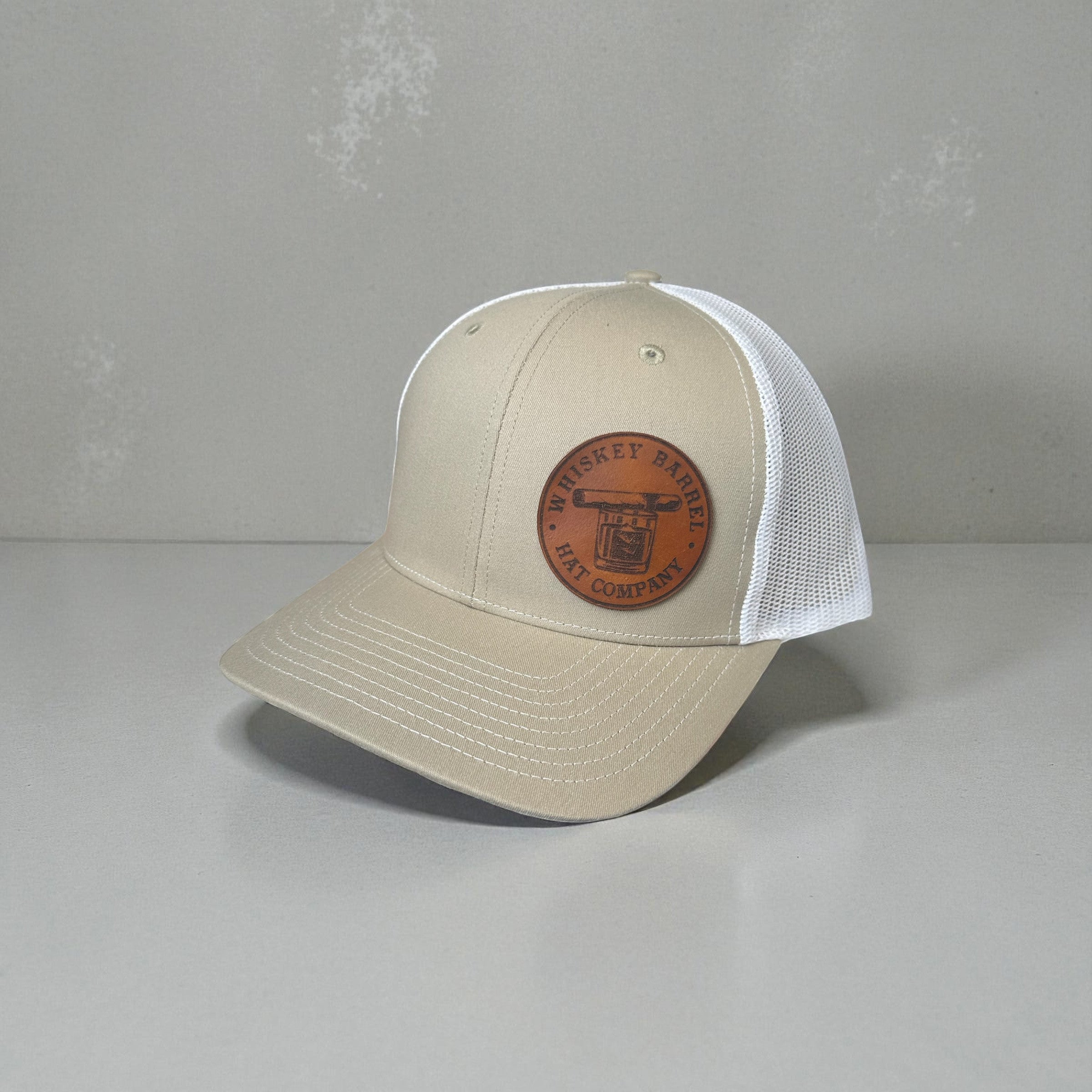 Whiskery Barrel Tan & White Trucker Hat