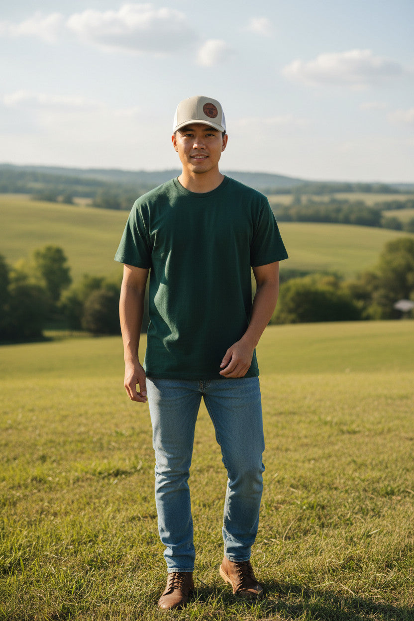 Whiskery Barrel Tan & White Trucker Hat